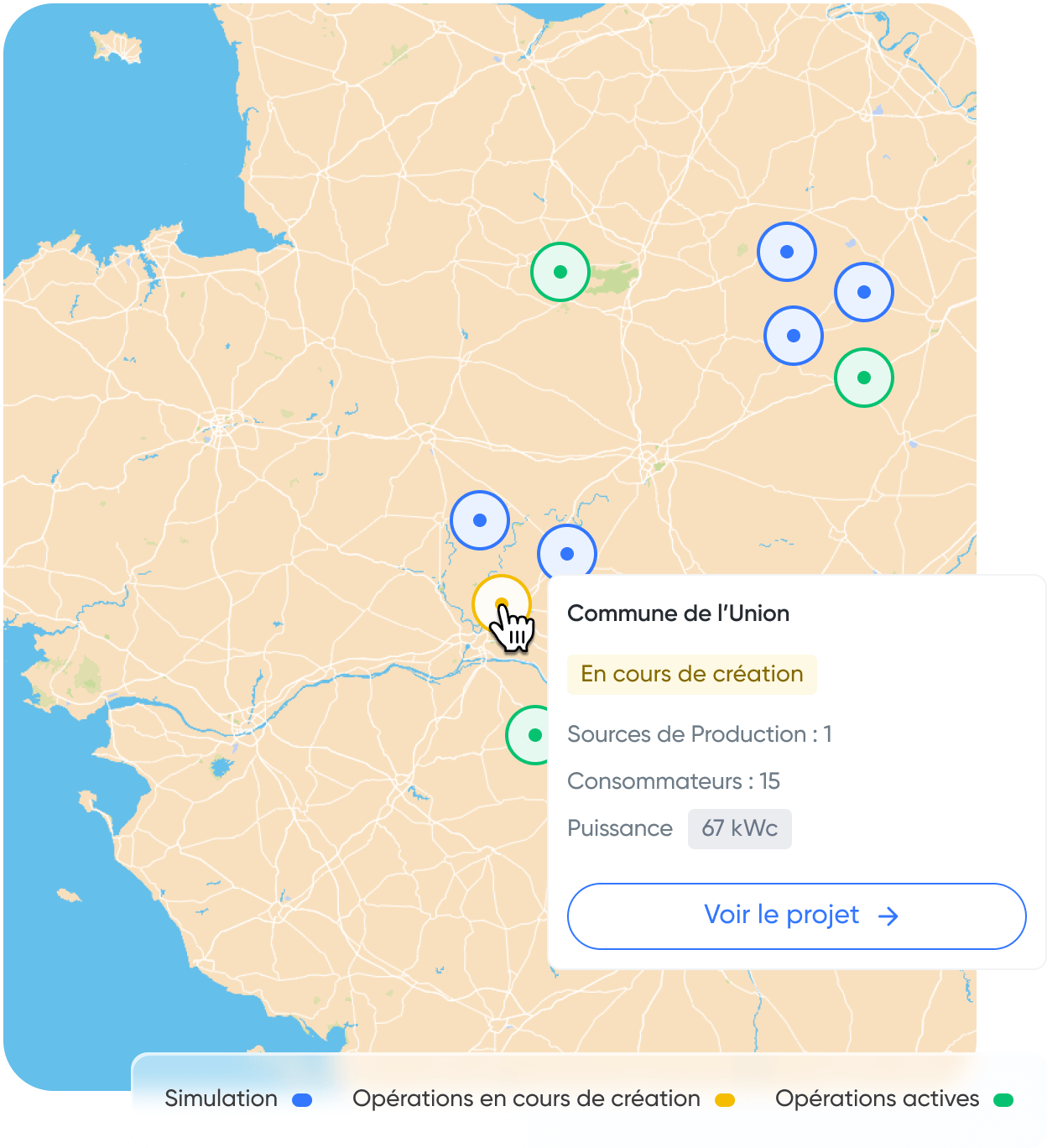 Carte interactive Jane du territoire